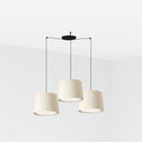 Lámpara de techo colgante Faro Conga grande 3 luces E27 blanco 64314-54-3L