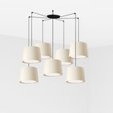 Lámpara de techo colgante Faro Conga grande 7 luces E27 blanco — ref. 64314-54-7L (1)