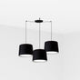 Lámpara de techo colgante Faro Conga grande 3 luces E27 negro — ref. 64314-56-3L (1)
