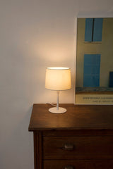 Lámpara de mesa Faro Conga S E27 36cm blanco y beige — ref. 64316-02 (2)