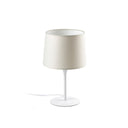 Lámpara de mesa Faro Conga S E27 36cm blanco y beige — ref. 64316-02 (1)