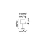Lámpara de mesa Faro Conga S E27 36cm blanco y beige — ref. 64316-02 (4)