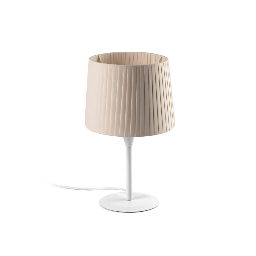 Faro SAMBA S Lámpara mini sobremesa blanca/encintada beige 64316-35