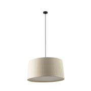 Lámpara de techo colgante Faro Samba E27 negro y beige Ø70cm 64329-154