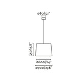 Lámpara de techo colgante Faro Samba E27 LED negro y beige Ø70cm 64329-154