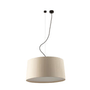 Lámpara de techo colgante Faro Samba E27 negro y beige Ø70cm 64330-154