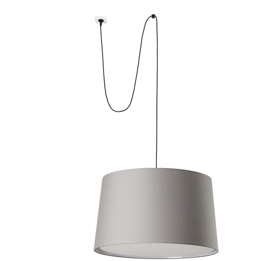 Lámpara de techo colgante Faro Windsor E27 LED negro y gris Ø64cm 64331-132