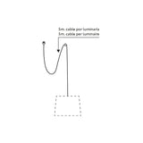 Lámpara de techo colgante Faro Windsor E27 LED yute Ø64cm 64331-153