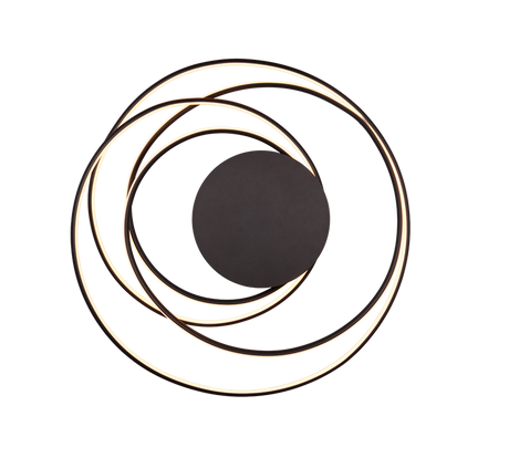 Plafón de techo Trio Nala LED negro mate Ø72cm 644310132