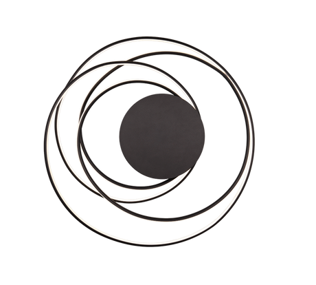 Plafón de techo Trio Nala LED negro mate Ø72cm 644310132