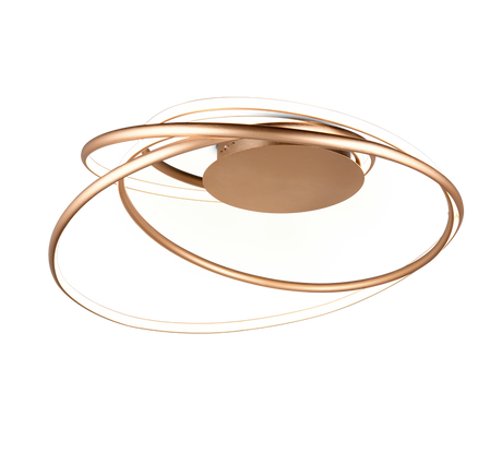 Plafón de techo Trio Nala LED gold-colored Ø72cm 644310179