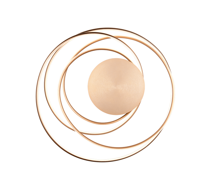 Plafón de techo Trio Nala LED gold-colored Ø72cm 644310179