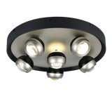 Plafón de techo Trio Orbit LED níquel mate Ø50cm 644410607