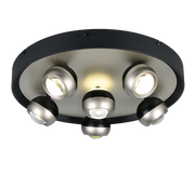 Plafón de techo Trio Orbit LED níquel mate Ø50cm 644410607