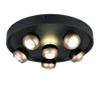 Plafón de techo Trio Orbit LED negro mate Ø50cm 644410632