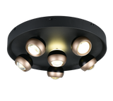 Plafón de techo Trio Orbit LED negro mate Ø50cm 644410632