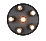 Plafón de techo Trio Orbit LED negro mate Ø50cm 644410632