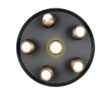 Plafón de techo Trio Orbit LED negro mate Ø50cm 644410632