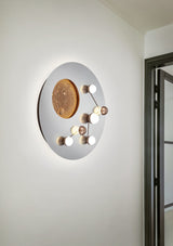 Plafón de techo Trio Zodiac LED brushed aluminium Ø50cm 644810107