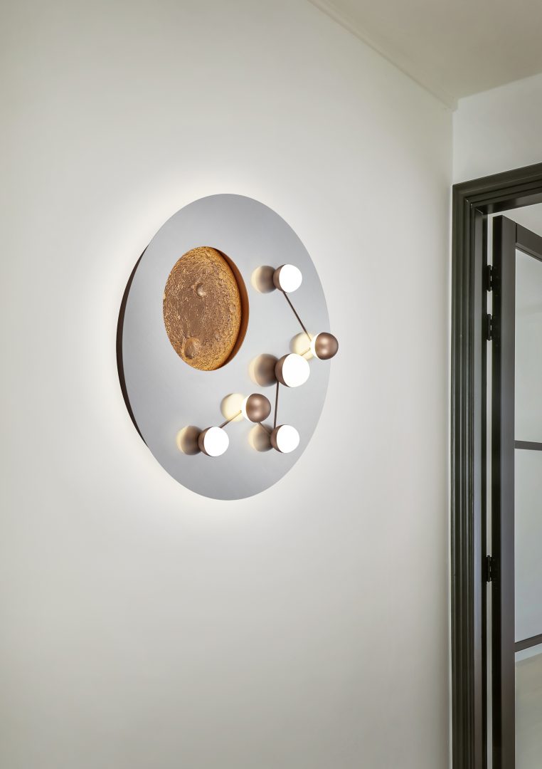 Plafón de techo Trio Zodiac LED brushed aluminium Ø50cm 644810107