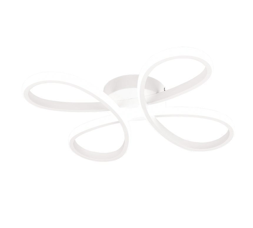 Plafón de techo Trio Fly LED blanco mate 4000K regulable 40cm 645610131