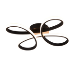Plafón de techo Trio Fly LED negro mate 3000K regulable 40cm 645610132