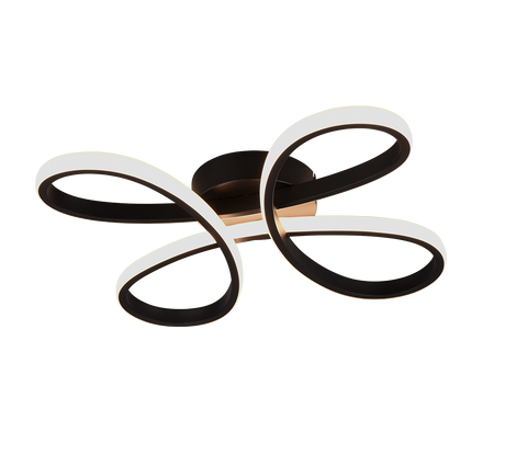 Plafón de techo Trio Fly LED negro mate 3000K regulable 40cm 645610132 - vista 2