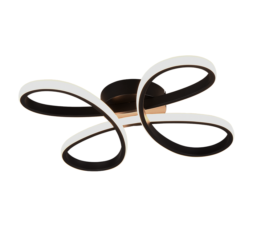 Plafón de techo Trio Fly LED negro mate 3000K regulable 40cm 645610132 - vista 2