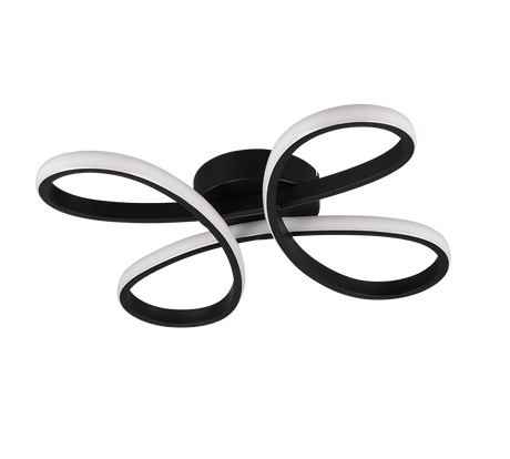 Plafón de techo Trio Fly LED negro mate 3000K regulable 40cm 645610132 - vista 5