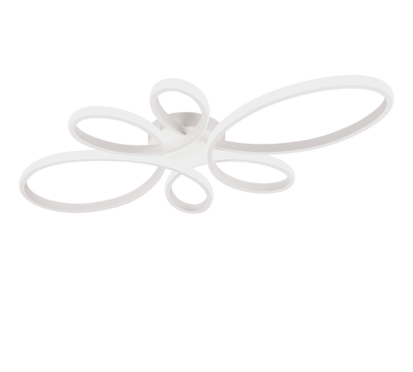 Plafón de techo Trio Fly grande LED blanco mate 4000K 83cm 645619131