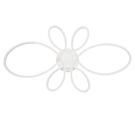 Plafón de techo Trio Fly grande LED blanco mate 4000K 83cm 645619131