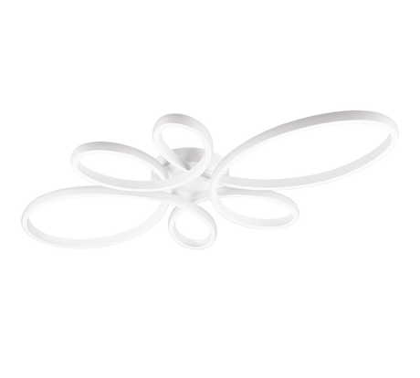 Plafón de techo Trio Fly grande LED blanco mate 4000K 83cm 645619131