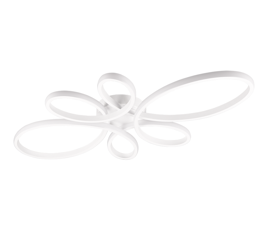 Plafón de techo Trio Fly grande LED blanco mate 4000K 83cm 645619131