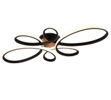 Plafón de techo Trio Fly grande LED negro mate 3000K regulable 83cm 645619132