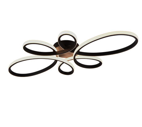 Plafón de techo Trio Fly grande LED negro mate 3000K regulable 83cm 645619132 - vista 2