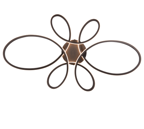 Plafón de techo Trio Fly grande LED negro mate 3000K regulable 83cm 645619132 - vista 3