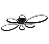 Plafón de techo Trio Fly grande LED negro mate 3000K regulable 83cm 645619132 - vista 5