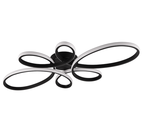 Plafón de techo Trio Fly grande LED negro mate 3000K regulable 83cm 645619132 - vista 5