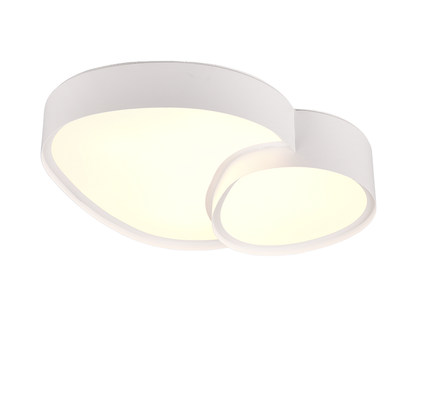 Plafón de techo Trio Rise LED blanco mate CCT regulable con mando 43,5cm 647510231
