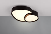 Plafón de techo Trio Rise LED negro mate CCT regulable con mando 43,5cm 647510232