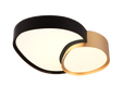 Plafón de techo Trio Rise LED negro y dorado CCT regulable con mando 43,5cm 647510280