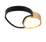 Plafón de techo Trio Rise LED negro y dorado CCT regulable con mando 43,5cm 647510280 - vista 2