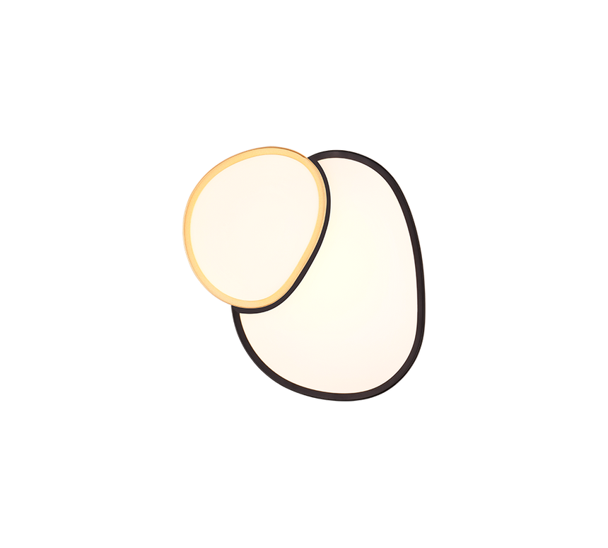 Plafón de techo Trio Rise LED negro y dorado CCT regulable con mando 43,5cm 647510280 - vista 3