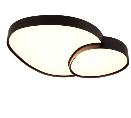Plafón de techo Trio Rise LED negro mate CCT regulable con mando 77cm 647519232