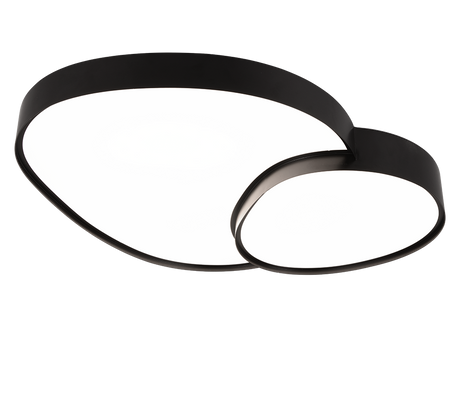 Plafón de techo Trio Rise LED negro mate CCT regulable con mando 77cm 647519232 - vista 2