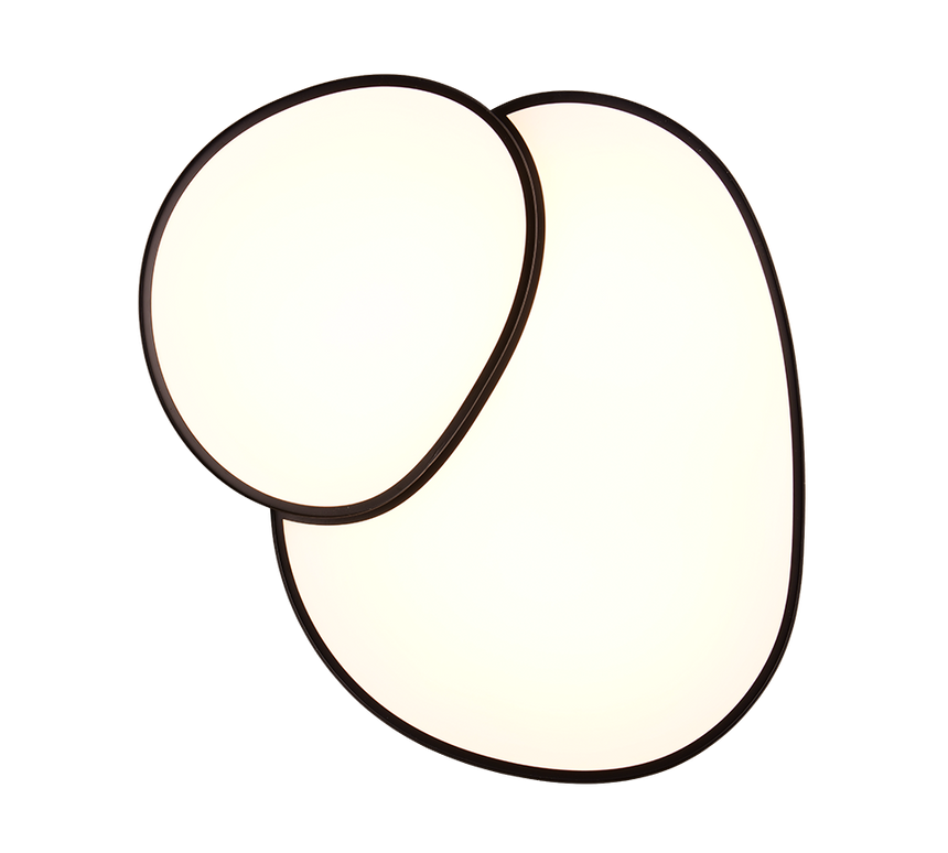 Plafón de techo Trio Rise LED negro mate CCT regulable con mando 77cm 647519232 - vista 3