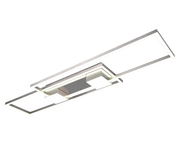 Plafón de techo Trio Albany grande LED níquel mate CCT 100cm 647710407