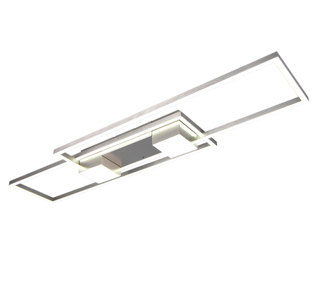 Plafón de techo Trio Albany grande LED níquel mate CCT 100cm 647710407