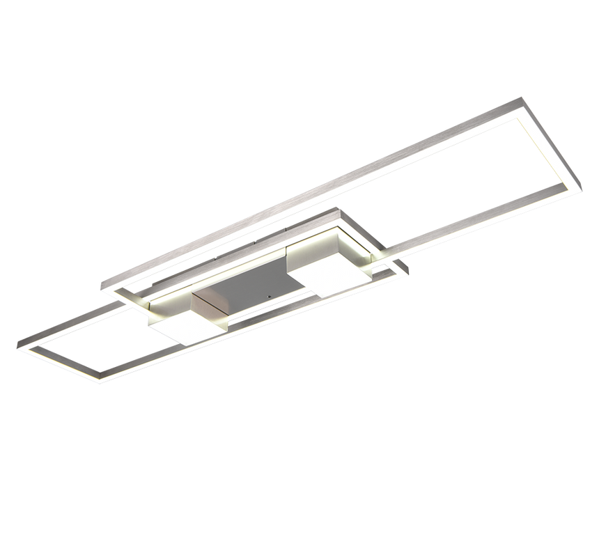 Plafón de techo Trio Albany grande LED níquel mate CCT 100cm 647710407