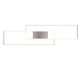 Plafón de techo Trio Albany grande LED níquel mate CCT 100cm 647710407